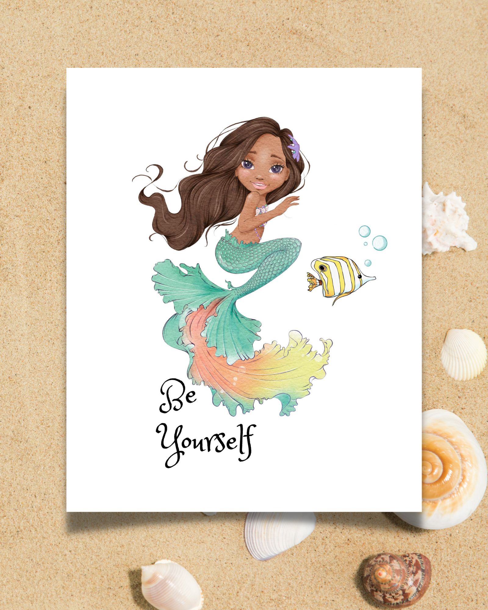 Be Yourself Mermaid Poster