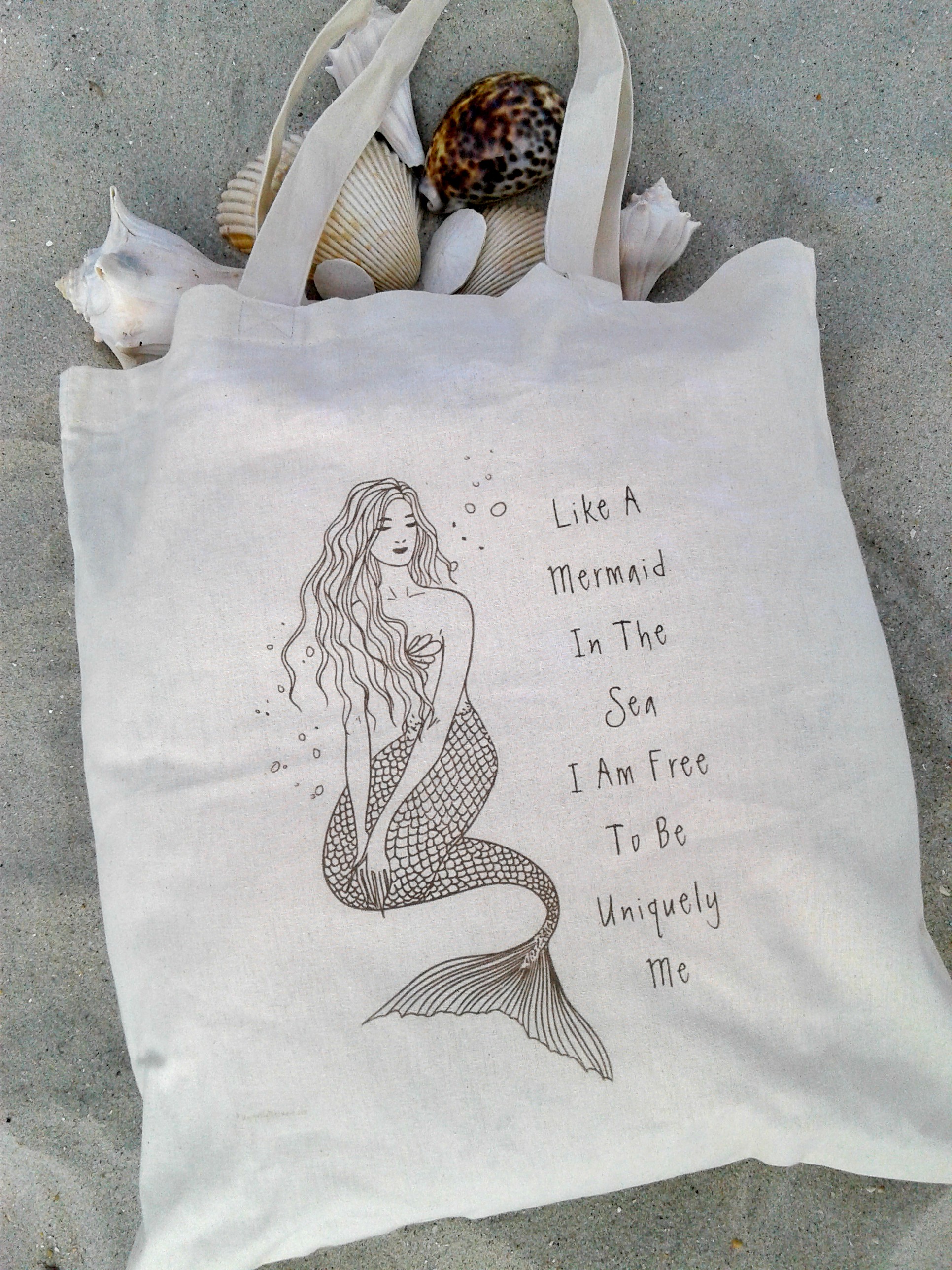 "Like A Mermaid" Tote Bag