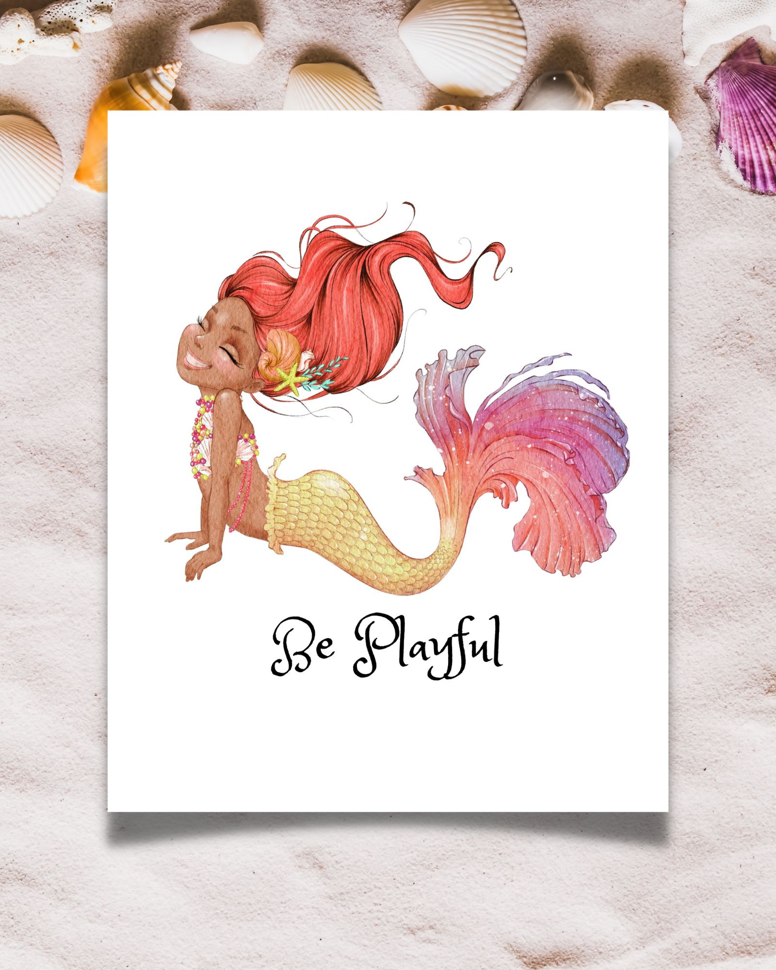 Be Playful Mermaid Poster